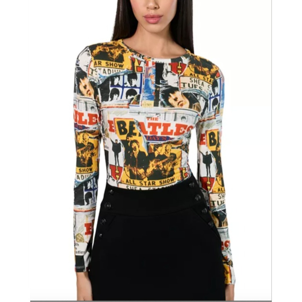 Alice + Olivia Multicolor Graphic Blouse